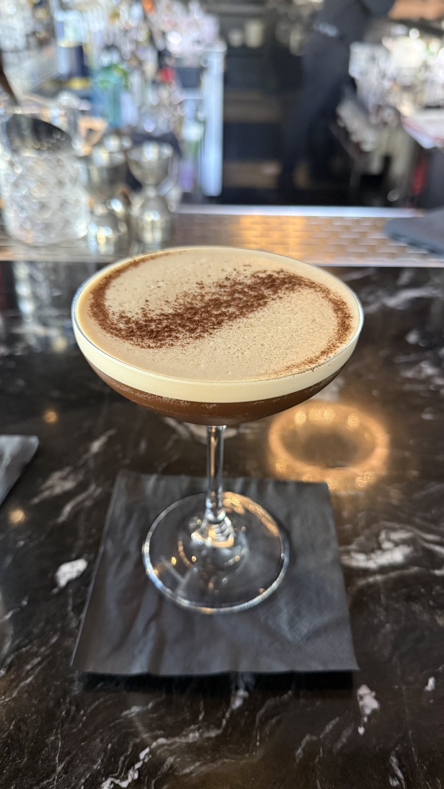 Espresso martini and Manhattan cocktails at Casa D Angelo South Florida